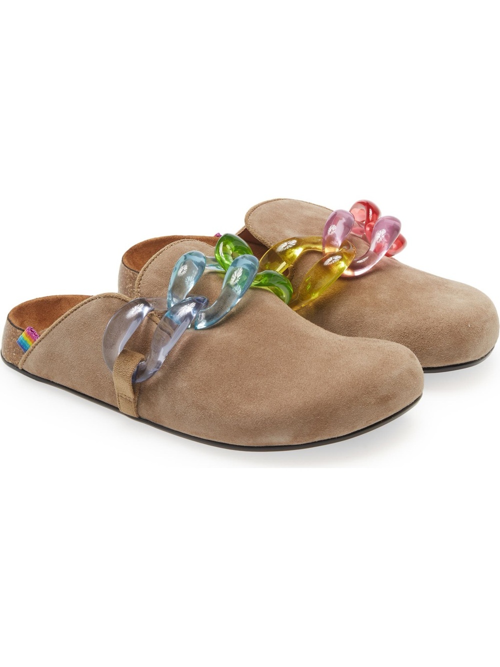 Kurt Geiger 10 Suede Ozark Mule Clog Rainbow Colorful Designer Luxury Bold
